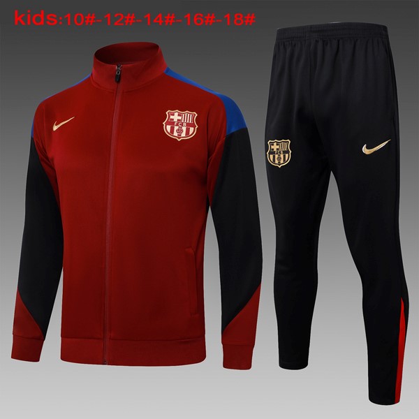 Niños Chandal Barcelona 2024-2025 Rojo Negro 3